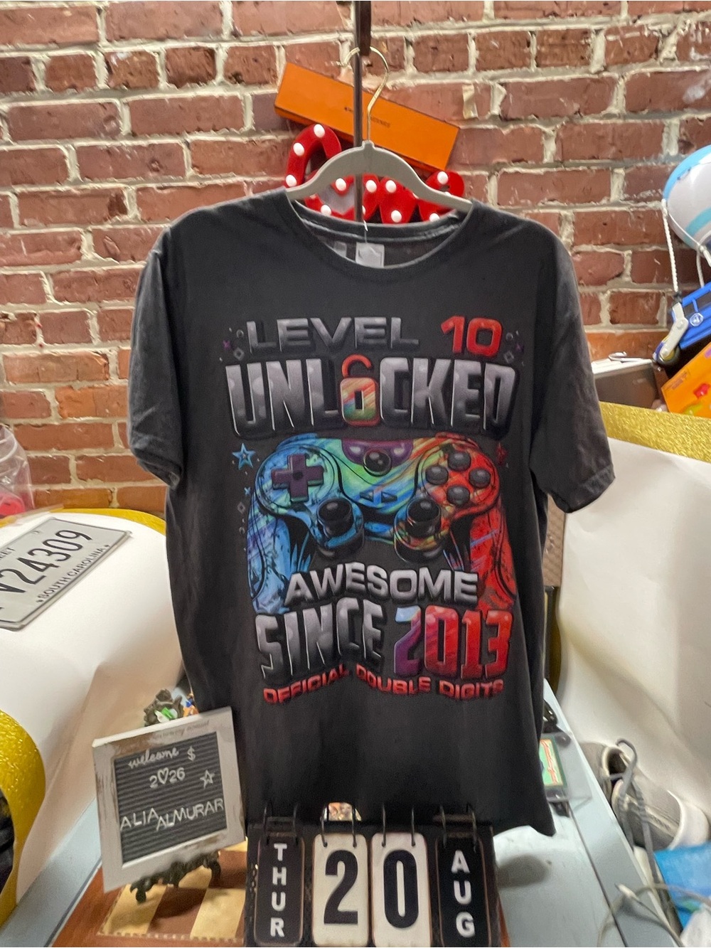 Level 10 Unlocked Awesome Since 2013," and "Official Double Digits"